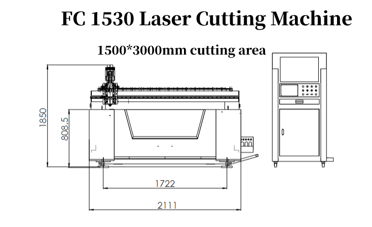 La Chine Industrial Metal Aluminium 1kw 2kw Machine de découpe laser à fibre de tôle