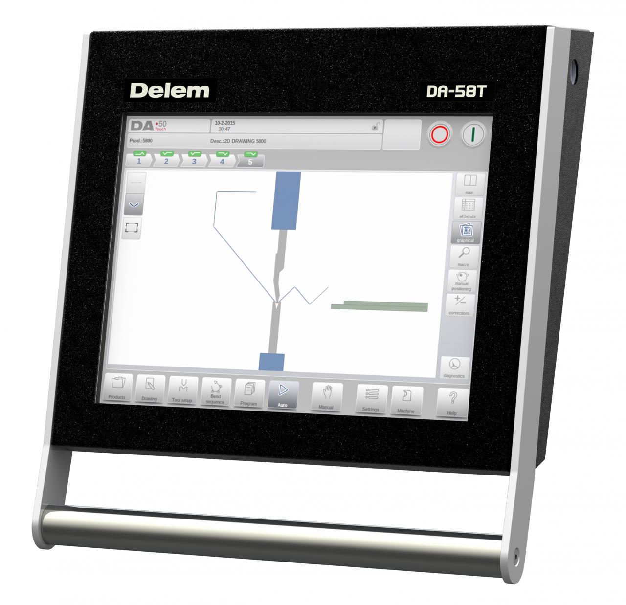 Prix de frein de presse hydraulique de commande numérique par ordinateur de contrôleur de Da-66t avec le système d'écran tactile 3d