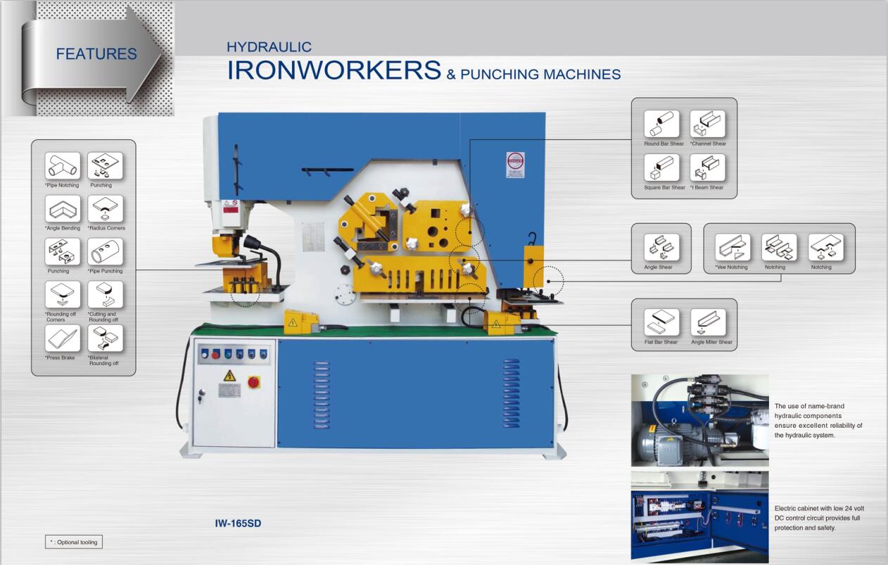 Machine hydraulique de poinçonnage et de cisaillement de machine d'IronWorker en métal